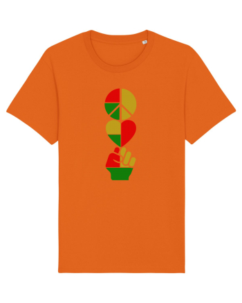 Peace Love Resist Bright Orange