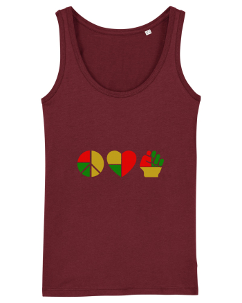Peace Love Resist Burgundy
