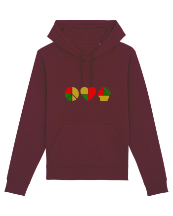 Peace Love Resist Burgundy