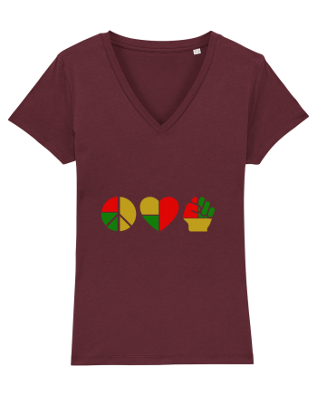 Peace Love Resist Burgundy