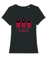 Gardieni Jocul Calamarului Soldati Tricou mânecă scurtă guler larg fitted Damă Expresser