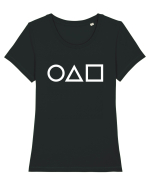 Signs Jocul Calamarului Tricou mânecă scurtă guler larg fitted Damă Expresser