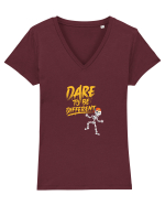Dare to be different Tricou mânecă scurtă guler V Damă Evoker