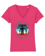 Pescari Tricou mânecă scurtă guler V Damă Evoker