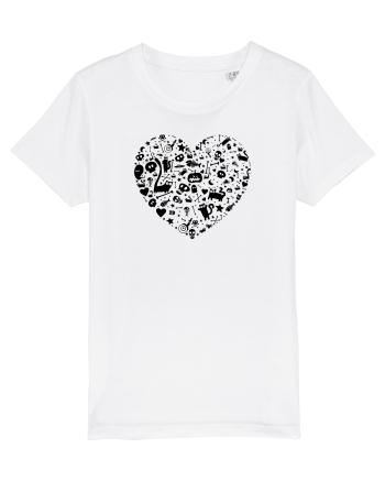Halloween Hearts White