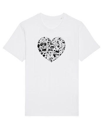 Halloween Hearts White