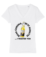 Corona Bere Tricou mânecă scurtă guler V Damă Evoker