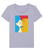 The kiss Tricou mânecă scurtă guler larg fitted Damă Expresser