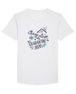 Staycation 2020 Tricou mânecă scurtă guler larg Bărbat Skater