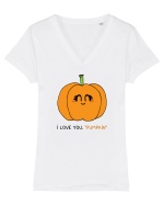 I love you, PUMPKIN Tricou mânecă scurtă guler V Damă Evoker