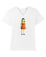 The Doll Jocul Calamarului Tricou mânecă scurtă guler V Bărbat Presenter