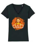 The Doll Signs Jocul Calamarului Tricou mânecă scurtă guler V Damă Evoker