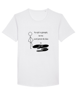 Tu ești o groapa, iar eu sunt prost de dau in gropi  Tricou mânecă scurtă guler larg Bărbat Skater