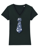 Cravata model marin 2 Tricou mânecă scurtă guler V Damă Evoker