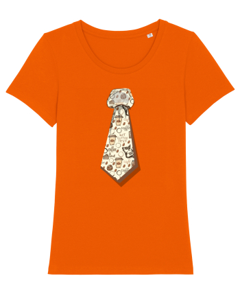 Cravata model cafea Bright Orange