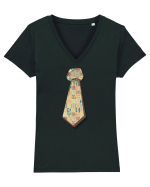 Cravata hieroglife Tricou mânecă scurtă guler V Damă Evoker