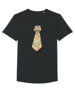 Cravata hieroglife Tricou mânecă scurtă guler larg Bărbat Skater