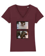 Cats Tricou mânecă scurtă guler V Damă Evoker
