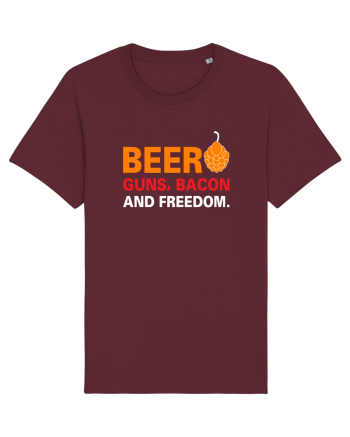 Beer, Guns, Bacon and Freedom Burgundy