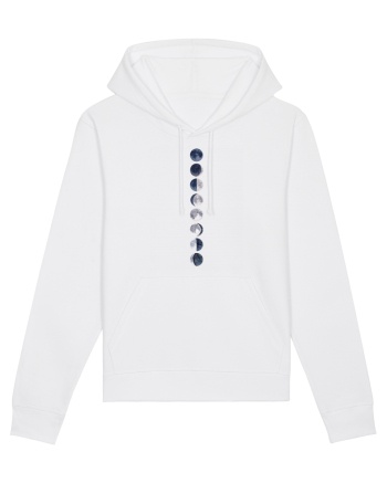 Blue Gray Moon Phases White