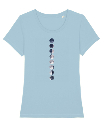 Blue Gray Moon Phases Sky Blue