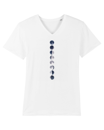 Blue Gray Moon Phases White