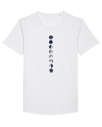 Blue Gray Moon Phases White