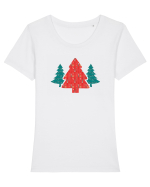 Funky Christmas Tricou mânecă scurtă guler larg fitted Damă Expresser