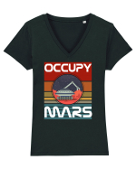 OCCUPY MARS Tricou mânecă scurtă guler V Damă Evoker