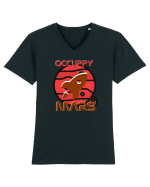 OCCUPY MARS Tricou mânecă scurtă guler V Bărbat Presenter
