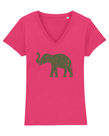 Camo Elephant Raspberry