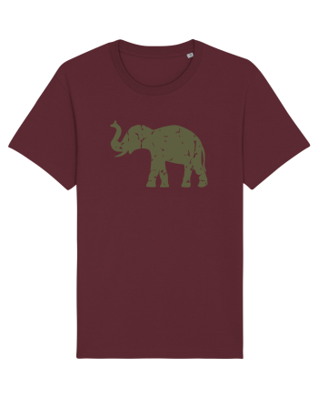 Camo Elephant Burgundy