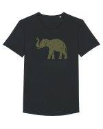 Camo Elephant Tricou mânecă scurtă guler larg Bărbat Skater