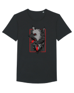 Lup Roșu Tricou mânecă scurtă guler larg Bărbat Skater