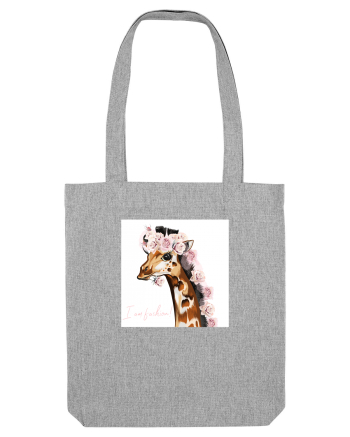 Giraffe with Roses Heather Grey