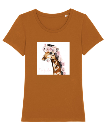 Giraffe with Roses Roasted Orange