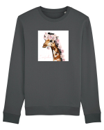 Giraffe with Roses Bluză mânecă lungă Unisex Rise