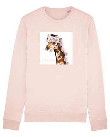 Giraffe with Roses Candy Pink