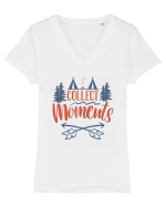 Collect moments Tricou mânecă scurtă guler V Damă Evoker