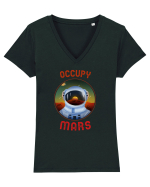 OCCUPY MARS Tricou mânecă scurtă guler V Damă Evoker