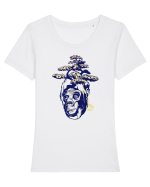 Gorilă Bonsai Tricou mânecă scurtă guler larg fitted Damă Expresser