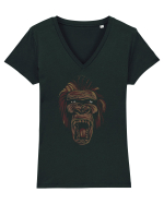 Cap Gorilă Tricou mânecă scurtă guler V Damă Evoker