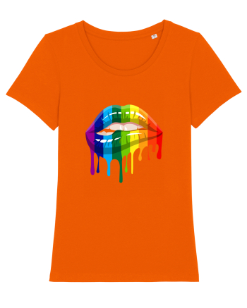 LGBT Lips Bright Orange
