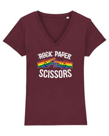 Rock Paper Scissors Burgundy