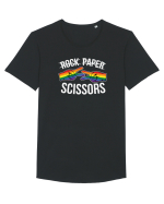 Rock Paper Scissors Tricou mânecă scurtă guler larg Bărbat Skater