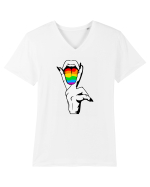 LGBT Mouth Tricou mânecă scurtă guler V Bărbat Presenter