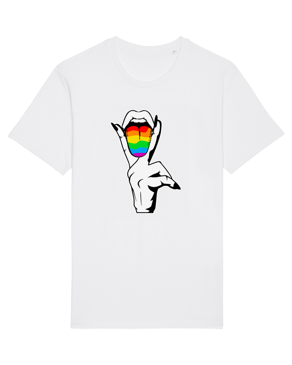 Tricou mânecă scurtă Unisex Rocker White