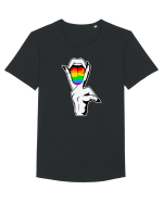 LGBT Mouth Tricou mânecă scurtă guler larg Bărbat Skater
