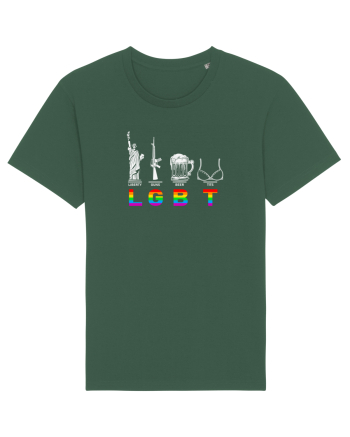 Liberty, Guns, Beer, Tits Bottle Green