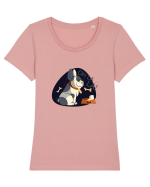 Oh La La French Bulldog Tricou mânecă scurtă guler larg fitted Damă Expresser